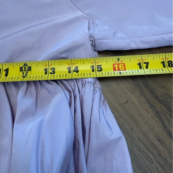 Aritzia Sunday Best Lilac Alice Taffeta Oversized Babydoll Dress Pockets XXS - Picture 8 of 10